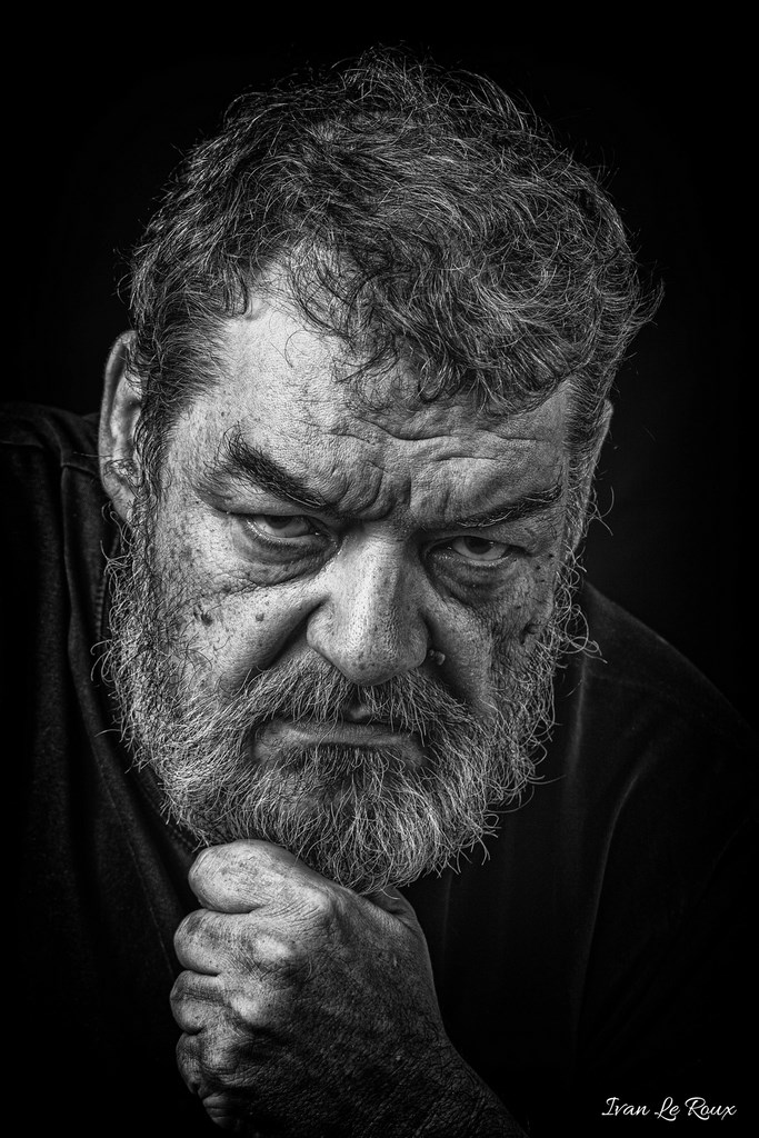  Portrait Noir et Blanc studio L'homme en Colère Patrick 2019