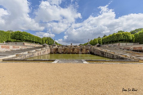 Bassin et fontaines "La voie" Parc du Château du Champ de Bataille - 2021 - Photo Ivan Le Roux - Normandie - Eure Jacques Garcia
